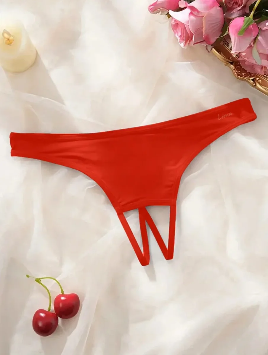 Kadın Kırmızı Ağ Bölgesi Açık Külot