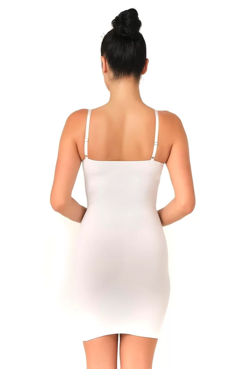 Beyaz Mı Emay 5060 Göğsü Açık Elbise Korse