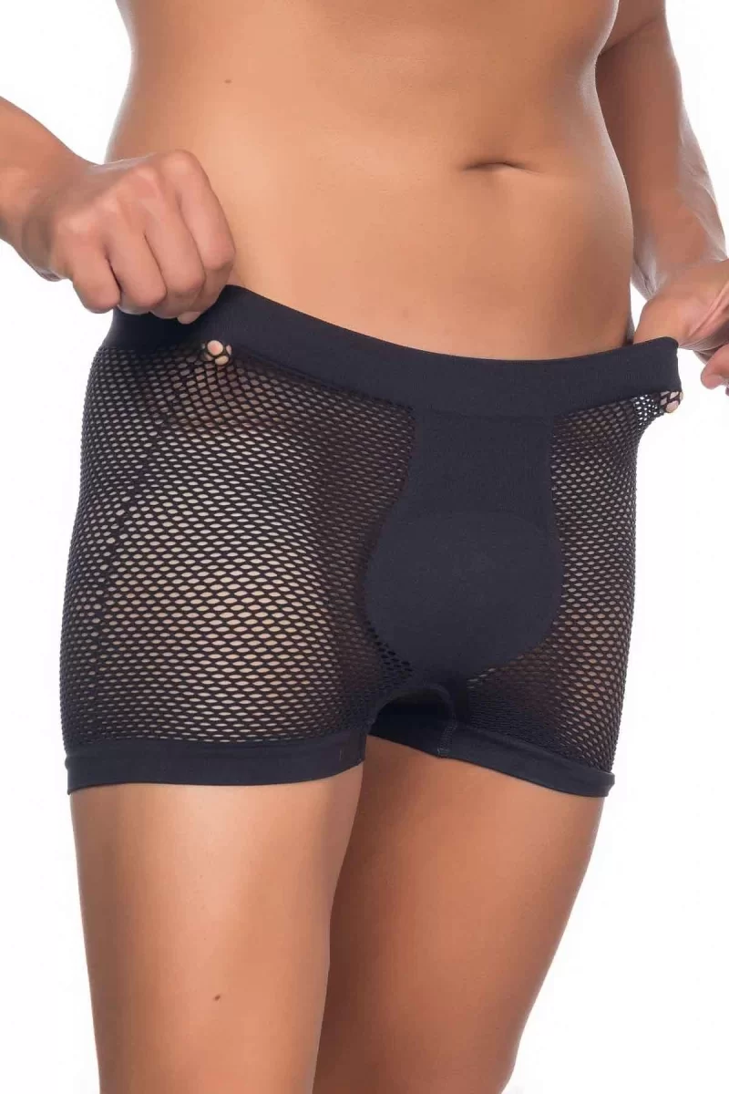 Siyah Mı Emay 2106 Fileli Soft Erkek Boxer