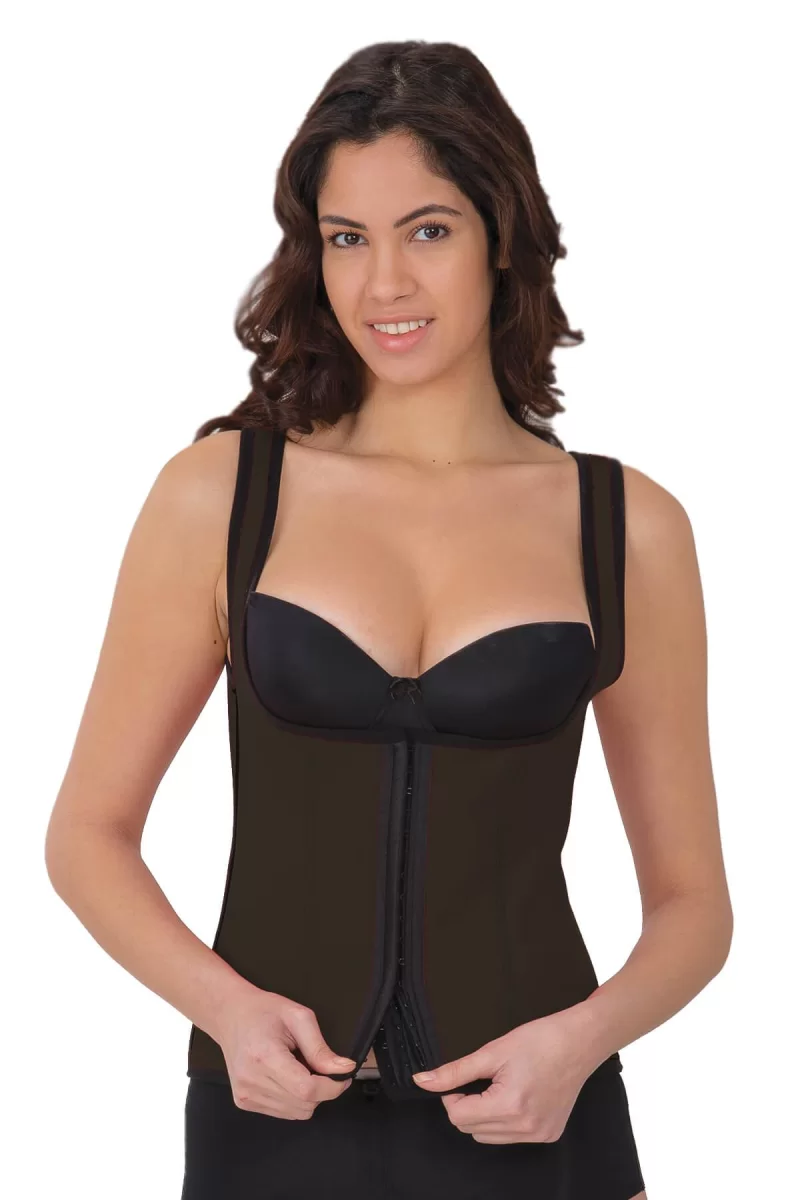 Kahverengi Mı 9173 Terletici Agraflı Göğsü Açık Atlet Korse