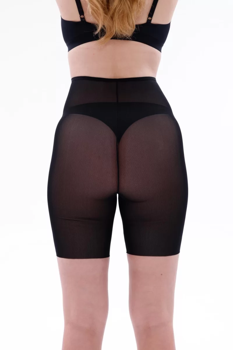 Siyah Mı Emay 2705 Lazer Tül Toparlayıcı Paçalı Boxer Hayalet Korse