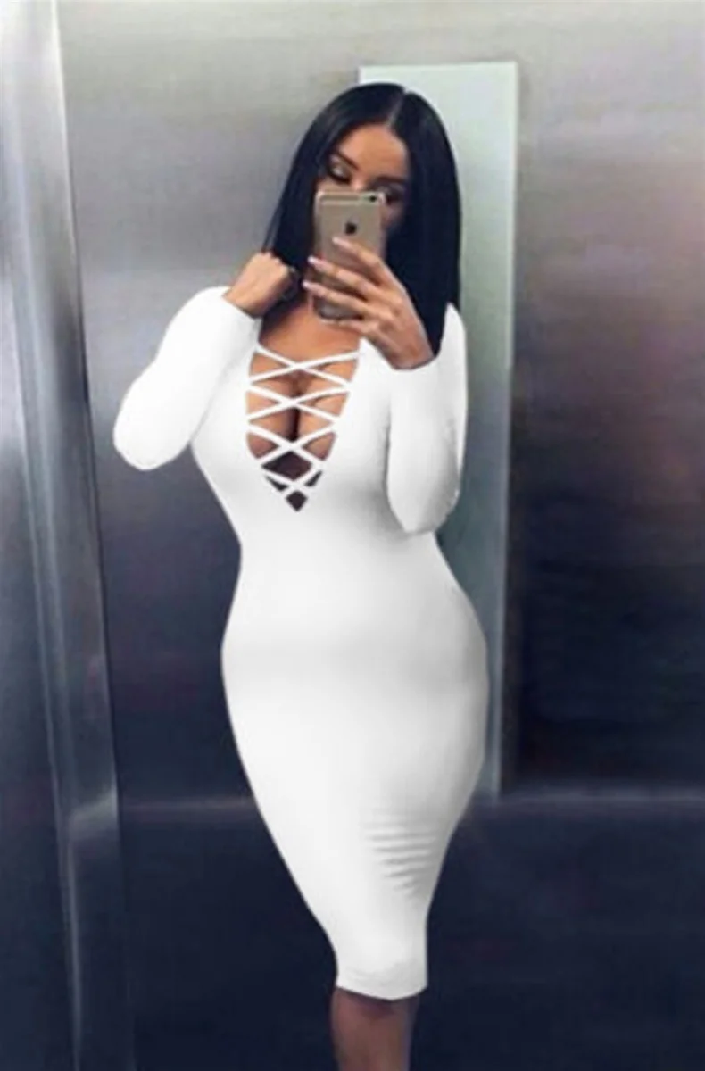 B101232 Uzun Kollu Elbise