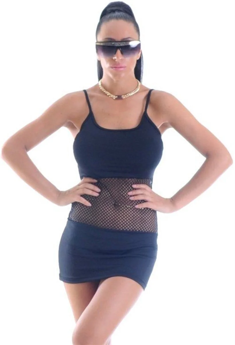 B1961318 Önü File Mini Elbise