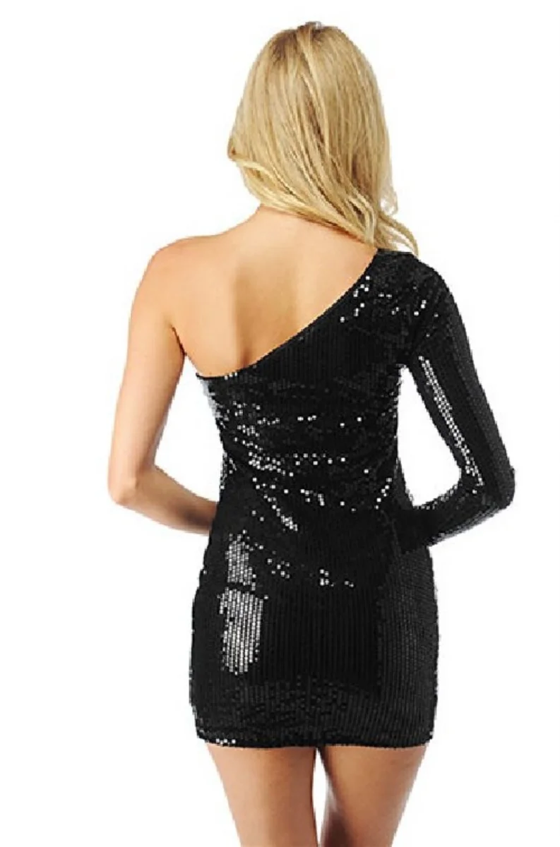 B100705 Pullu Asimetrik Elbise