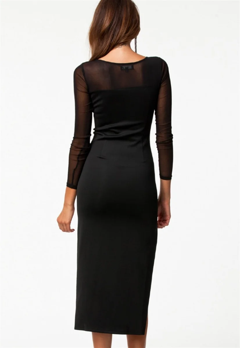 B100775 Uzun Kısa Moda Elbise