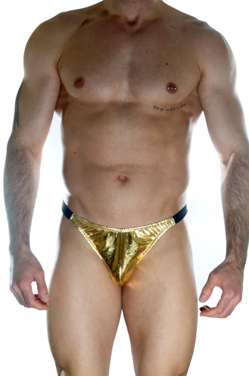 Erkek  Arkası Büzgülü Gold Brazillian Slip