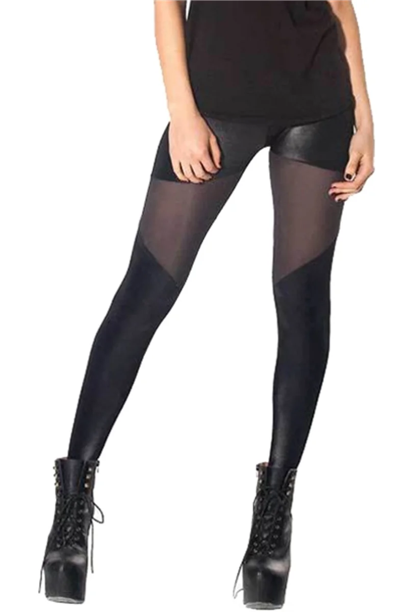 B101299 Transparan Detaylı Parlak Tayt