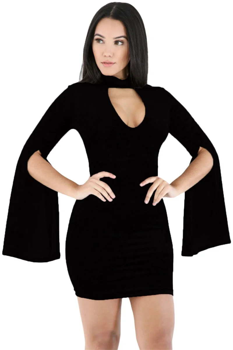 B101395 Kesik Kol Fantazi Elbise