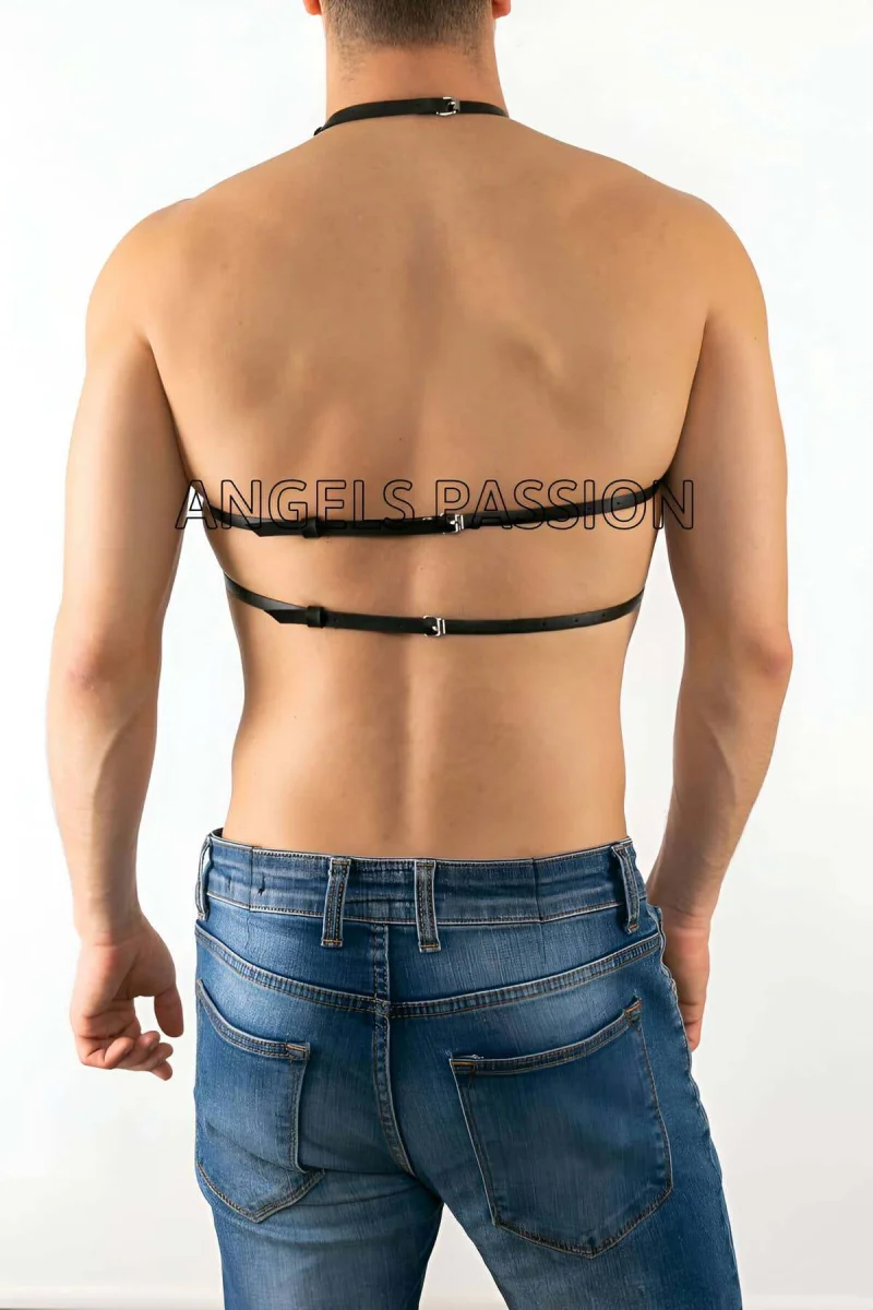 Erkek  Fantazi Giyim Şık Deri Harness - Brfm1