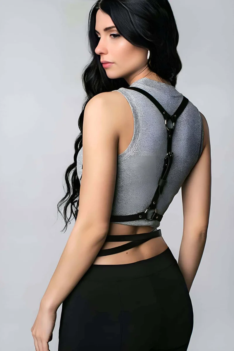Body Üzeri Sexy Deri Harness - Brf198