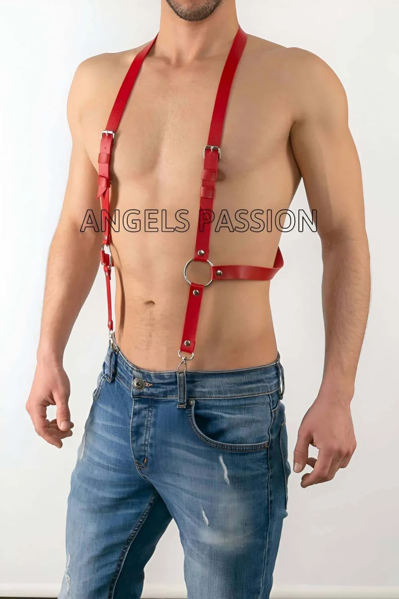 Deri Erkek  Pantalon Aksesuar, Deri Erkek  Harness - Brfm29