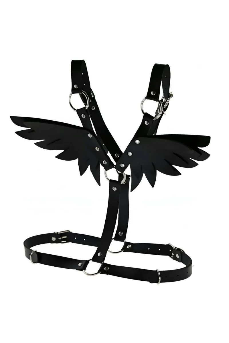 Kanatlı Şık Ve Seksi Deri Harness - Brf642