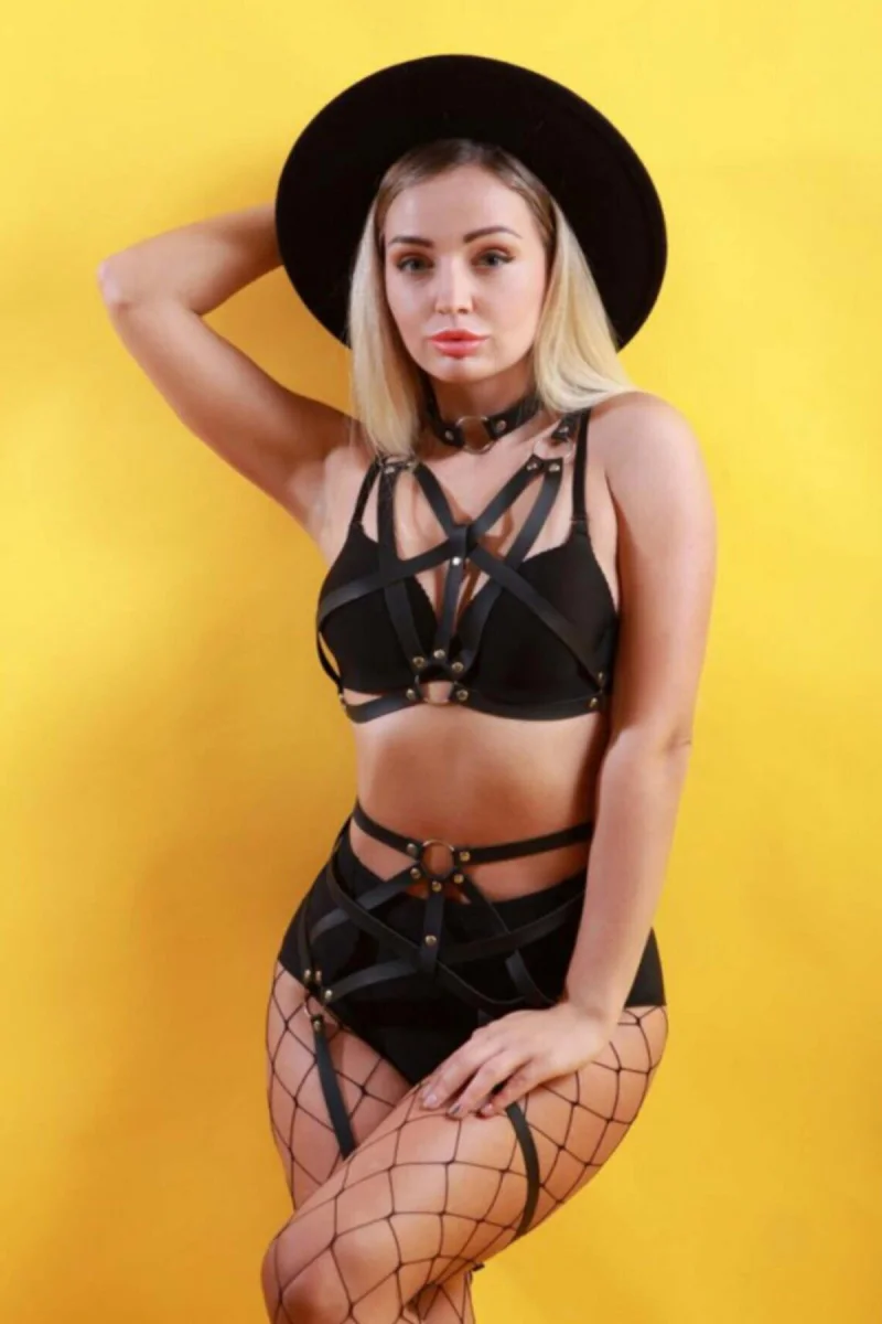 Fantazi Deri Jartiyer Takım - Brf752