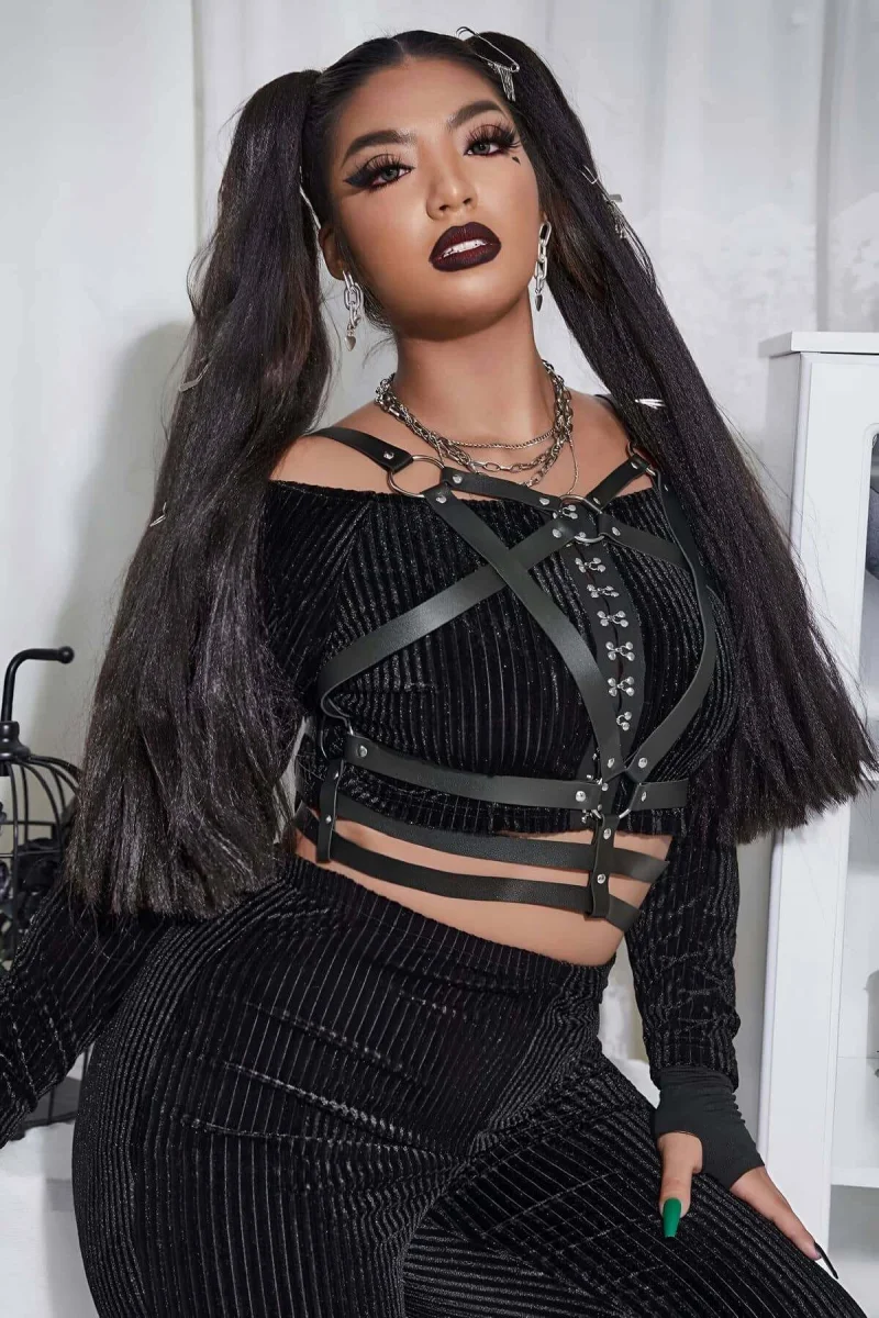 Fantazi Deri Göğüs Harness, Kadın Göğüs Üzeri Harness - Brf955