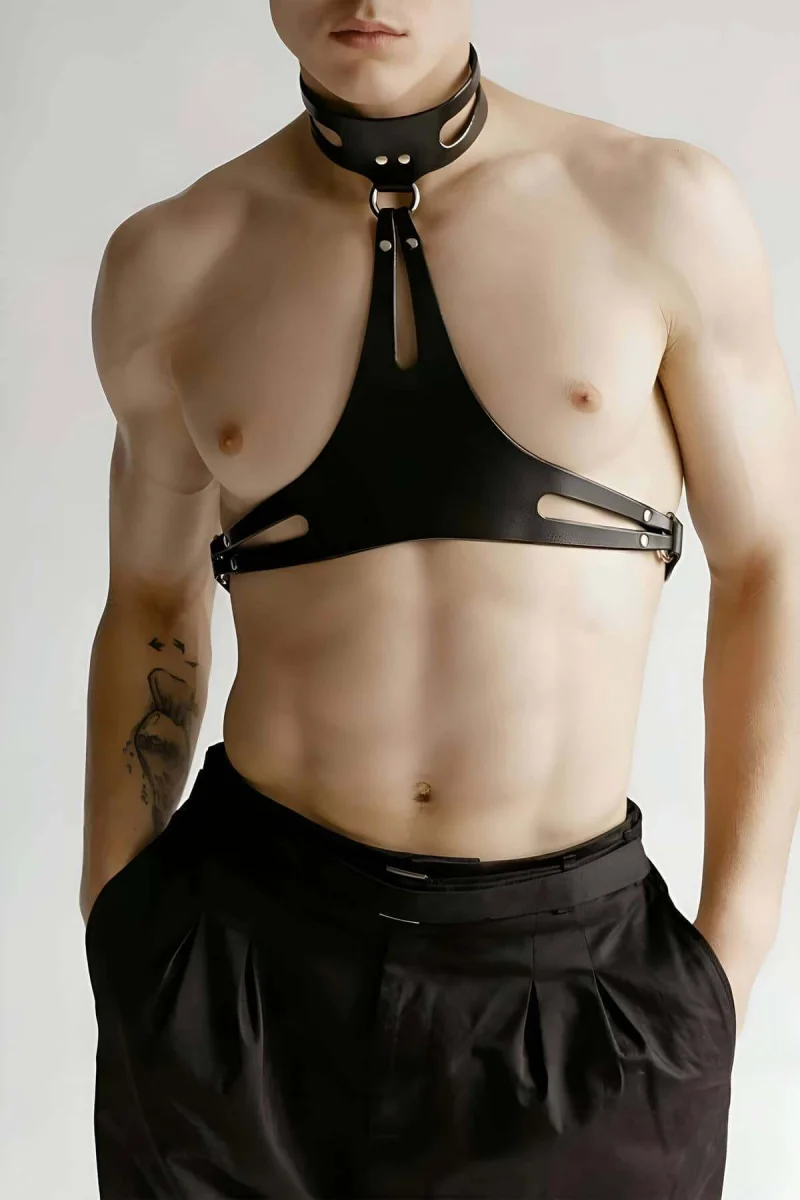 Şık Erkek  Deri Kemer, Erkek  Deri Harness Kemer - Brfm113