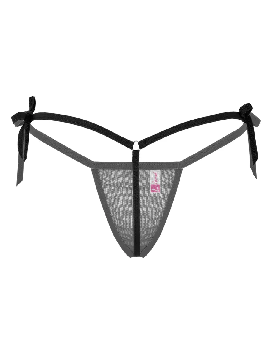 Fantazi İç Giyim Kadın Siyah Fantezi String Tanga