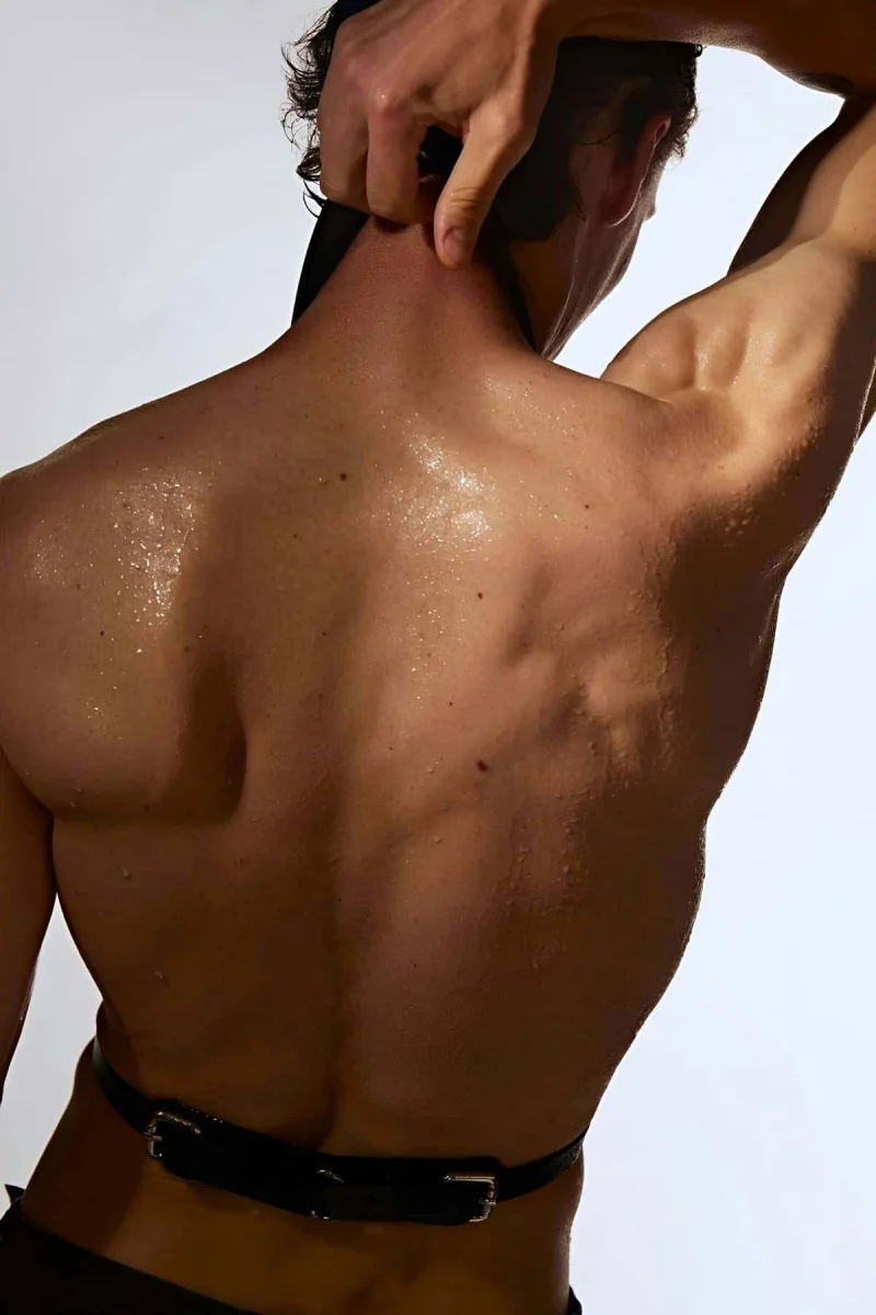 Erkek  V Göğüs Harness, Şık Gömlek Aksesuar - Brfm145