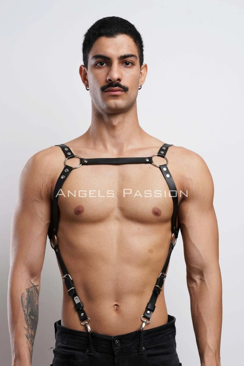 Gömlek Üzeri Erkek  Kemer, Erkek  Göğüs Kemer, Fantezi Erkek  Deri Giyim - Brfm155