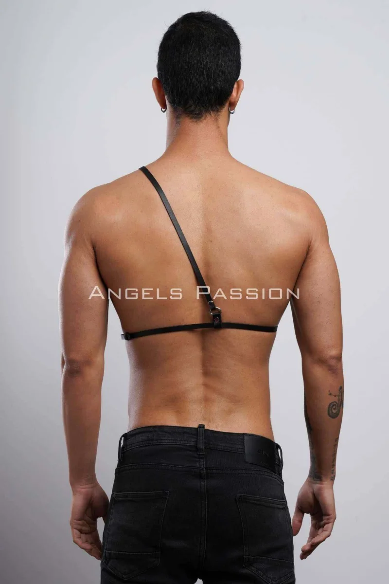 Omuz Detaylı Erkek  Deri Göğüs Harness, Gömlek Kemeri - Brfm110
