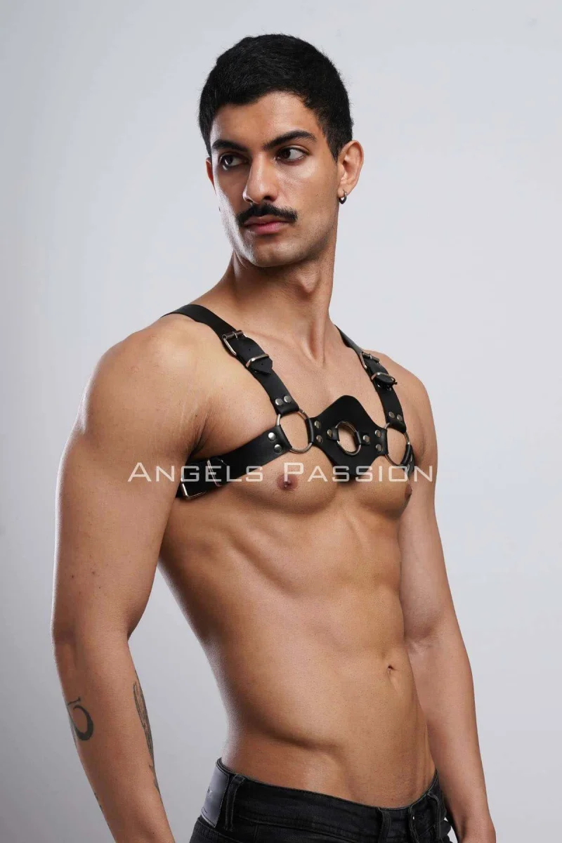 Erkek  Deri Göğüs Harness, Erkek  Deri İç Giyim, Fantezi Giyim - Brfm151