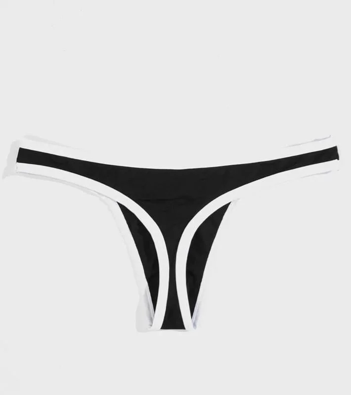 Erkek  Biyeli Siyah Tanga