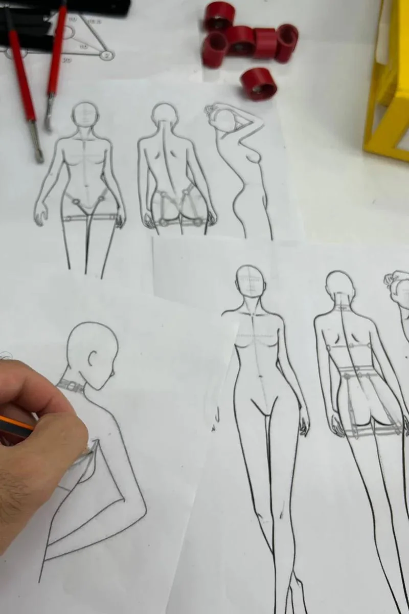 Fantezi Ayak Kelepce Deri Harness