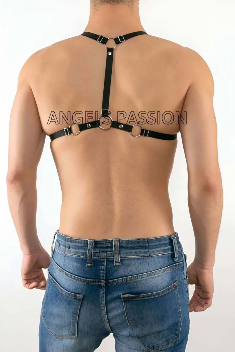 Göğüs Üzeri Lastik Harness - Seksi Erkek  Lastik Harness Modelleri - Lastik Gay İç Giyim - Brfm70