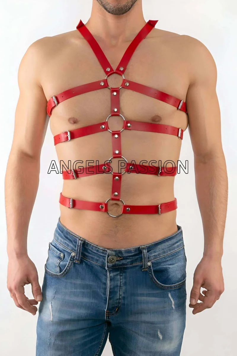 Seksi Erkek  Body Harness, Deri Erkek  Body Harness - Brfm54