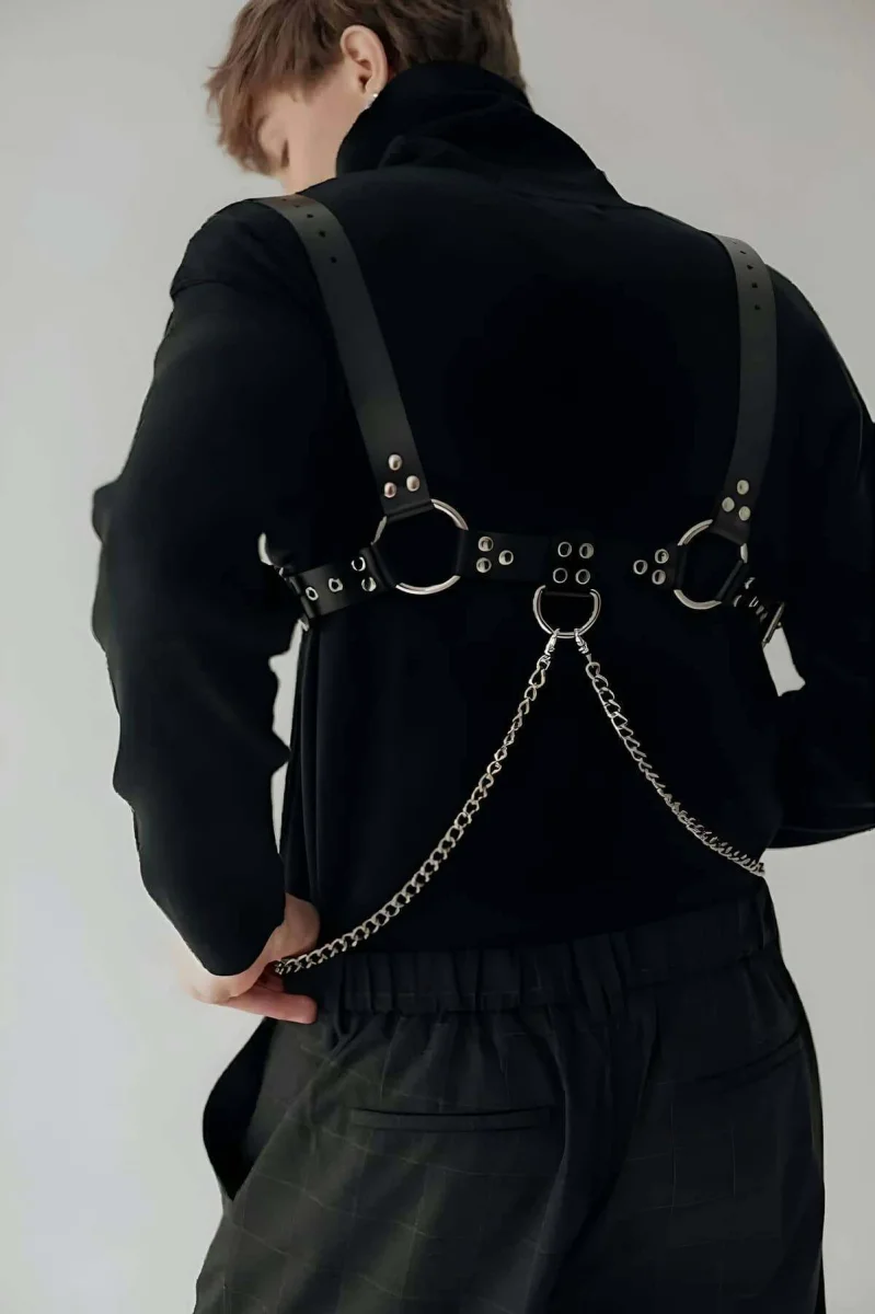 Zincir Ve Halka Detaylı Şık Erkek  Kemer - Brfm109