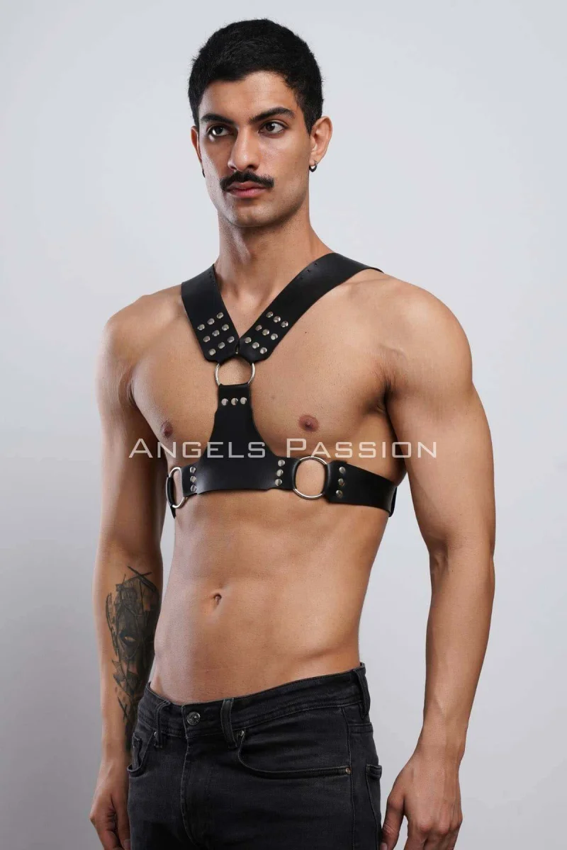 Erkek  Harness, Göğüs Harness, Deri Harness, Clubwear, Partyear - Brfm120