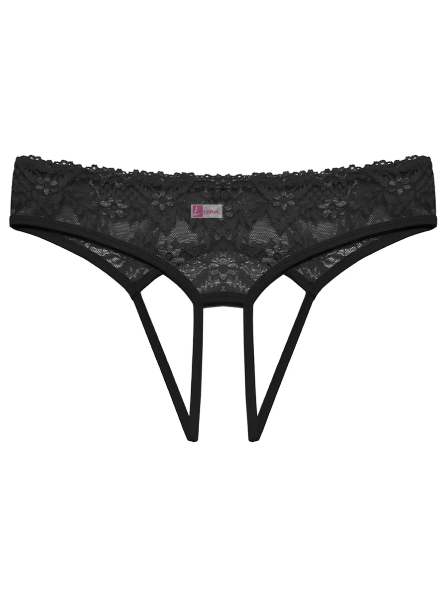 Büyük Beden Dantelli Kadın Siyah Fantazi Külot