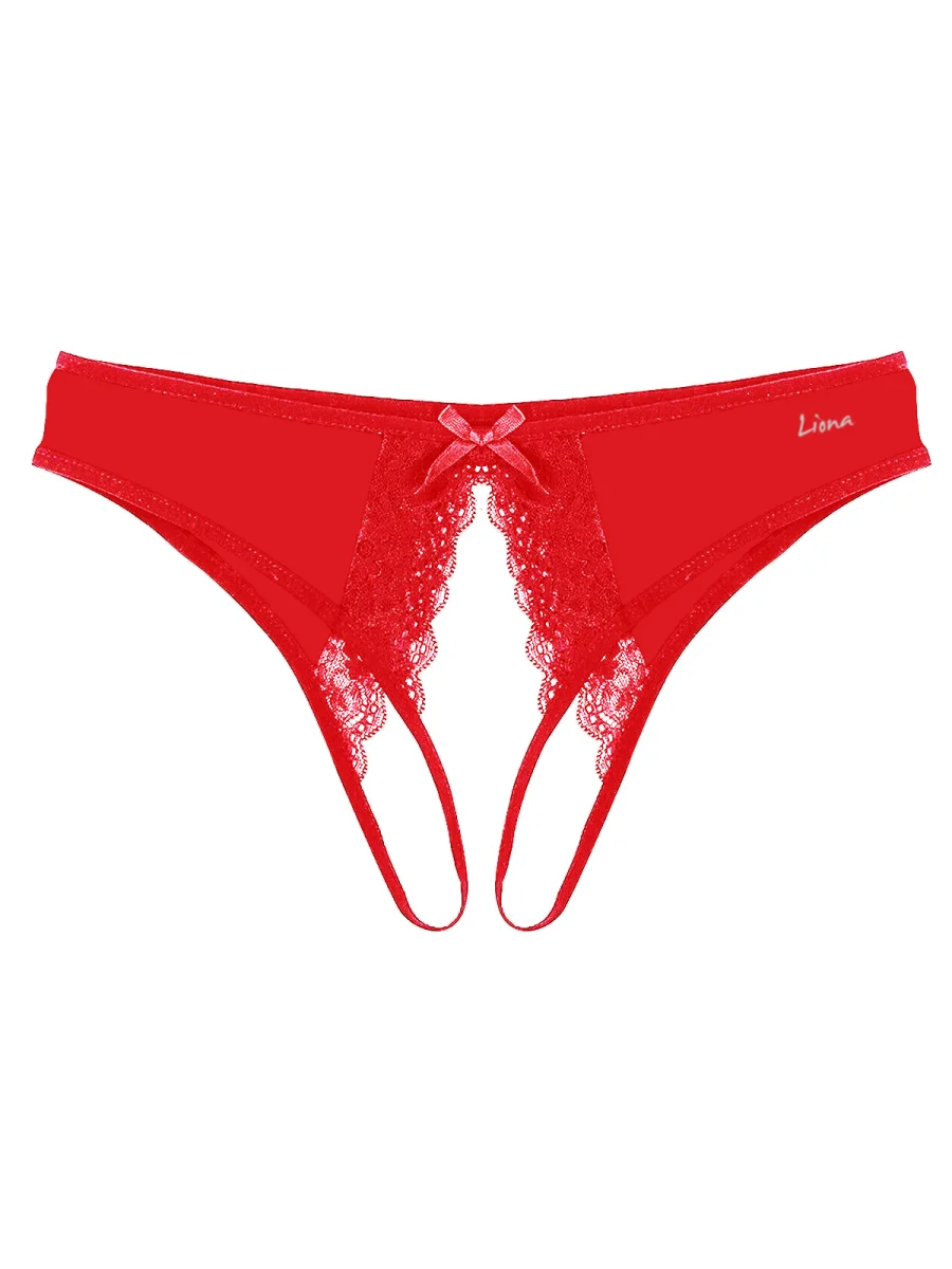 Ağı Açık Büyük Beden Kırmızı Fantazi Külot