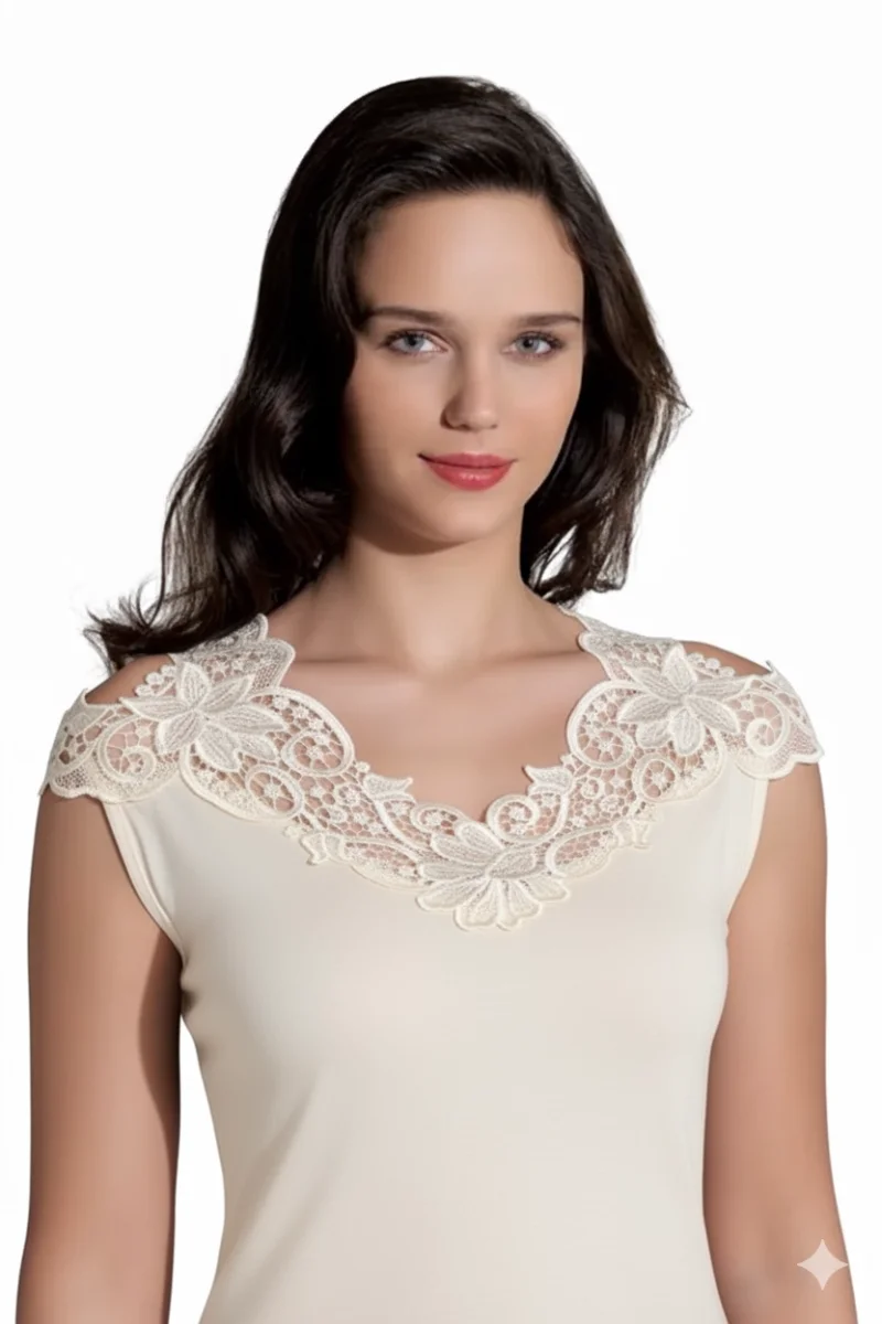 Şahinler Arkası Güpürlü Atlet B396