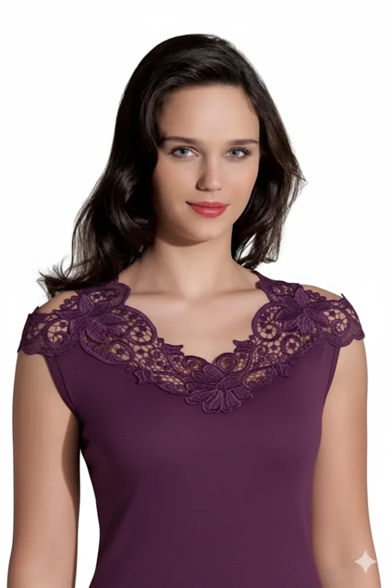 Şahinler Arkası Güpürlü Atlet B396