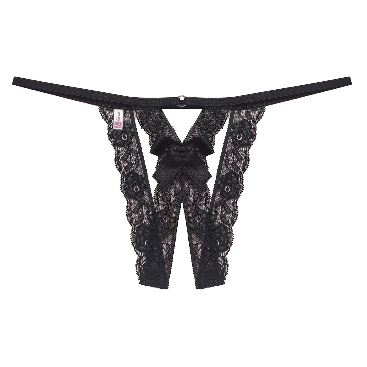 Özel Bölgesi Açık Taşlı Büyük Beden Fantezi Bato Külot