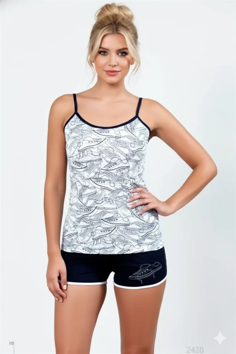 Şahinler Ayakkabı Baskılı Şortlu Takım B436