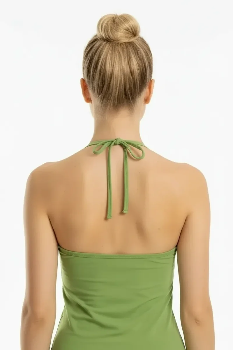 Boyundan Bağlamalı Taş İşlemeli Atlet