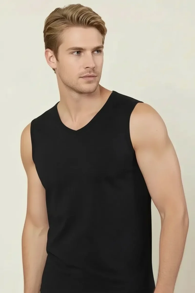 Şahinler Erkek  Sıfır Kol V Yaka Likra Atlet E079