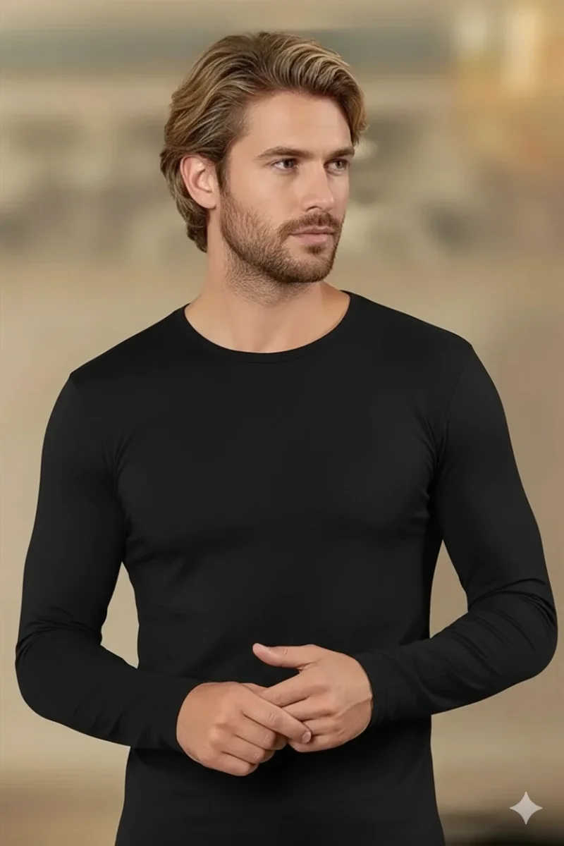 Şahinler Erkek  Likralı Uzun Kol O Yaka E070