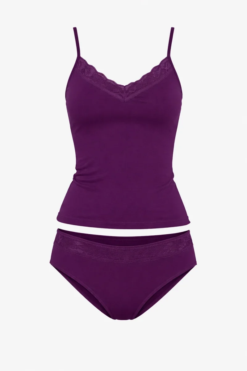 2044 Dantelli İp Askılı Bikini Tk