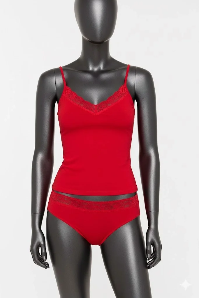 2044 Dantelli İp Askılı Bikini Tk