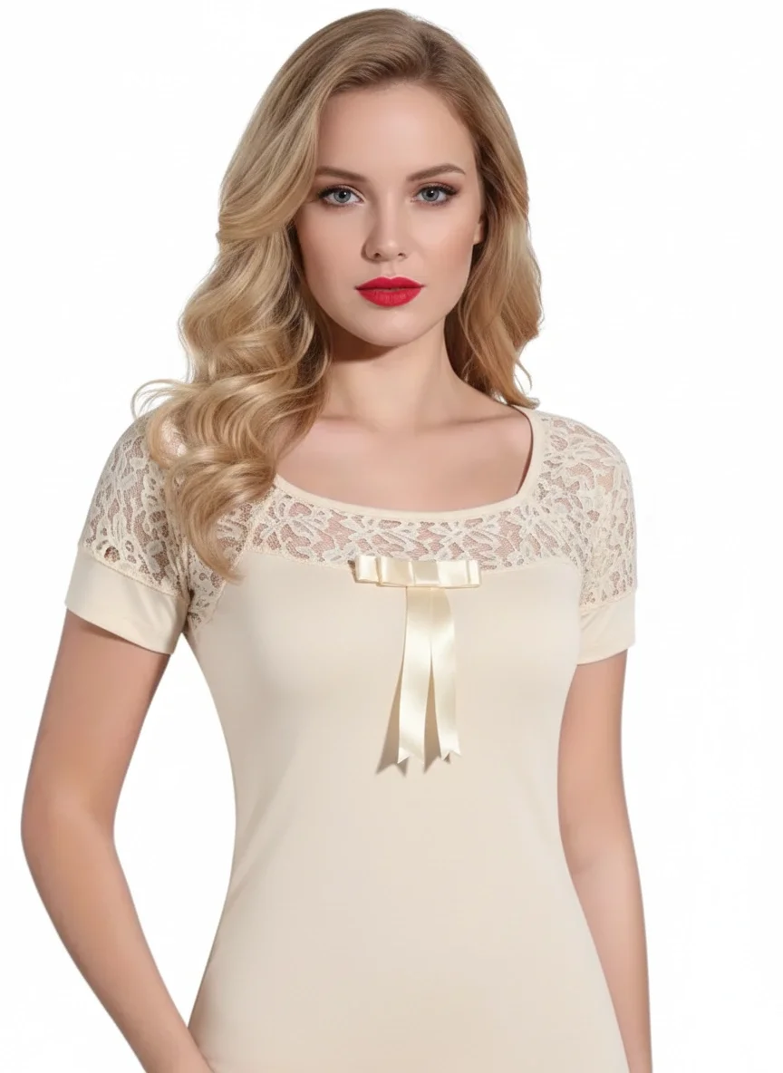 Şahinler Dantelli Kısa Kol Atlet B412