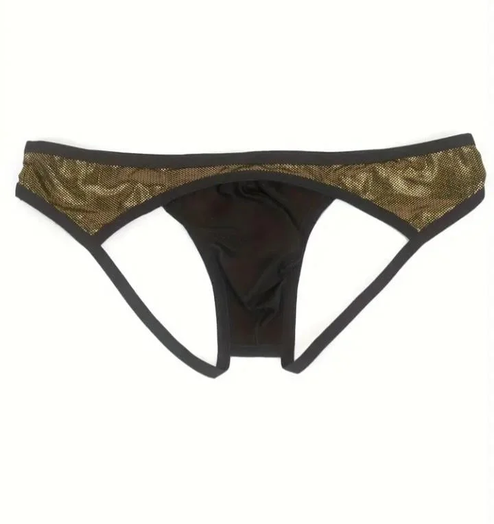 Erkek  Gold Metalik Jockstrap İç Giyim