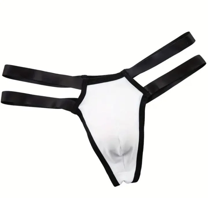 Erkek  Beyaz Lastikli Tanga İç Giyim