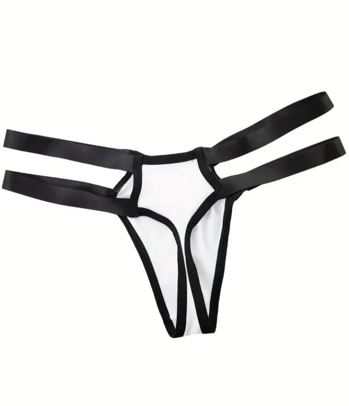 Erkek  Beyaz Lastikli Tanga İç Giyim