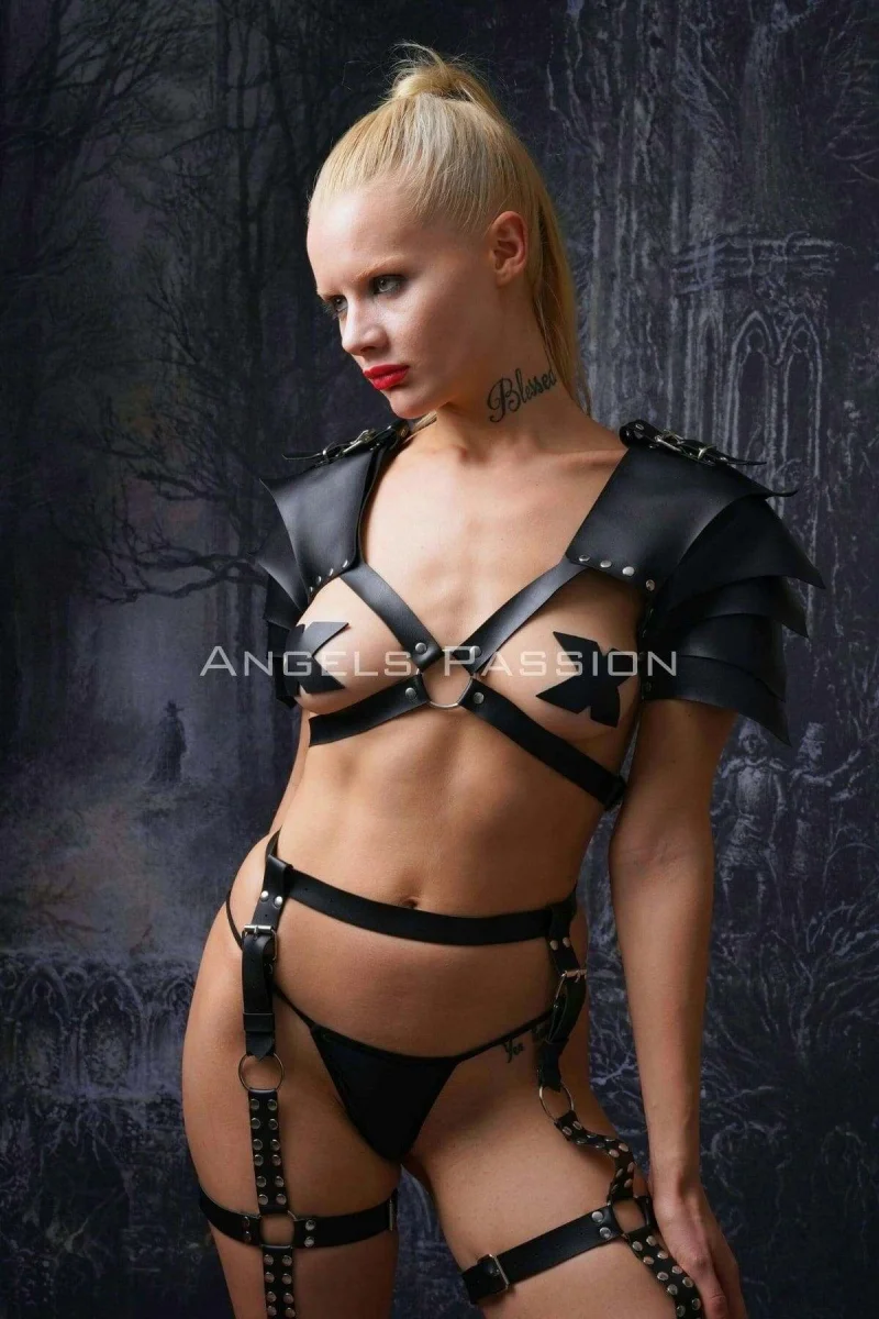 Kadın Gladyatör Jartiyer Harness Takım, Cosplay Kostüm - Brf1345
