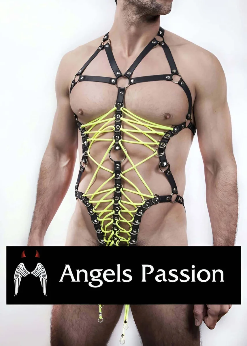 Erkek  Fantazi İç Giyim Lastik Harness - Brfm62