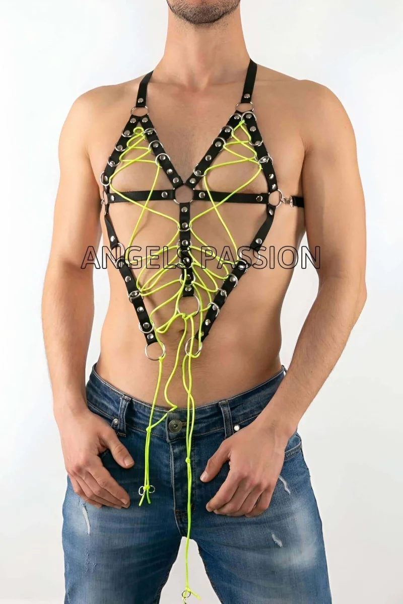Seksi Erkek  Üst Lastik Harness - Brfm59