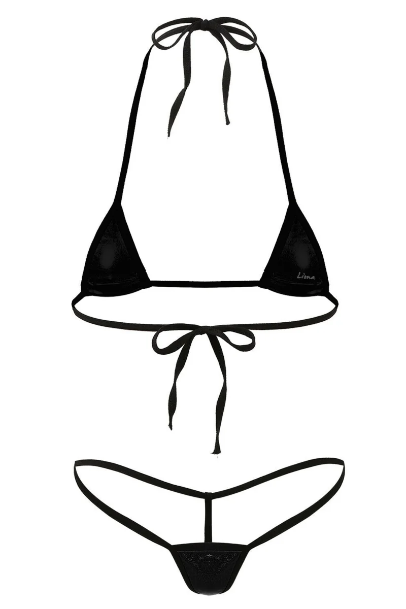 Büyük Beden Fantazi İç Giyim Siyah Sütyen Çamaşır Takımı