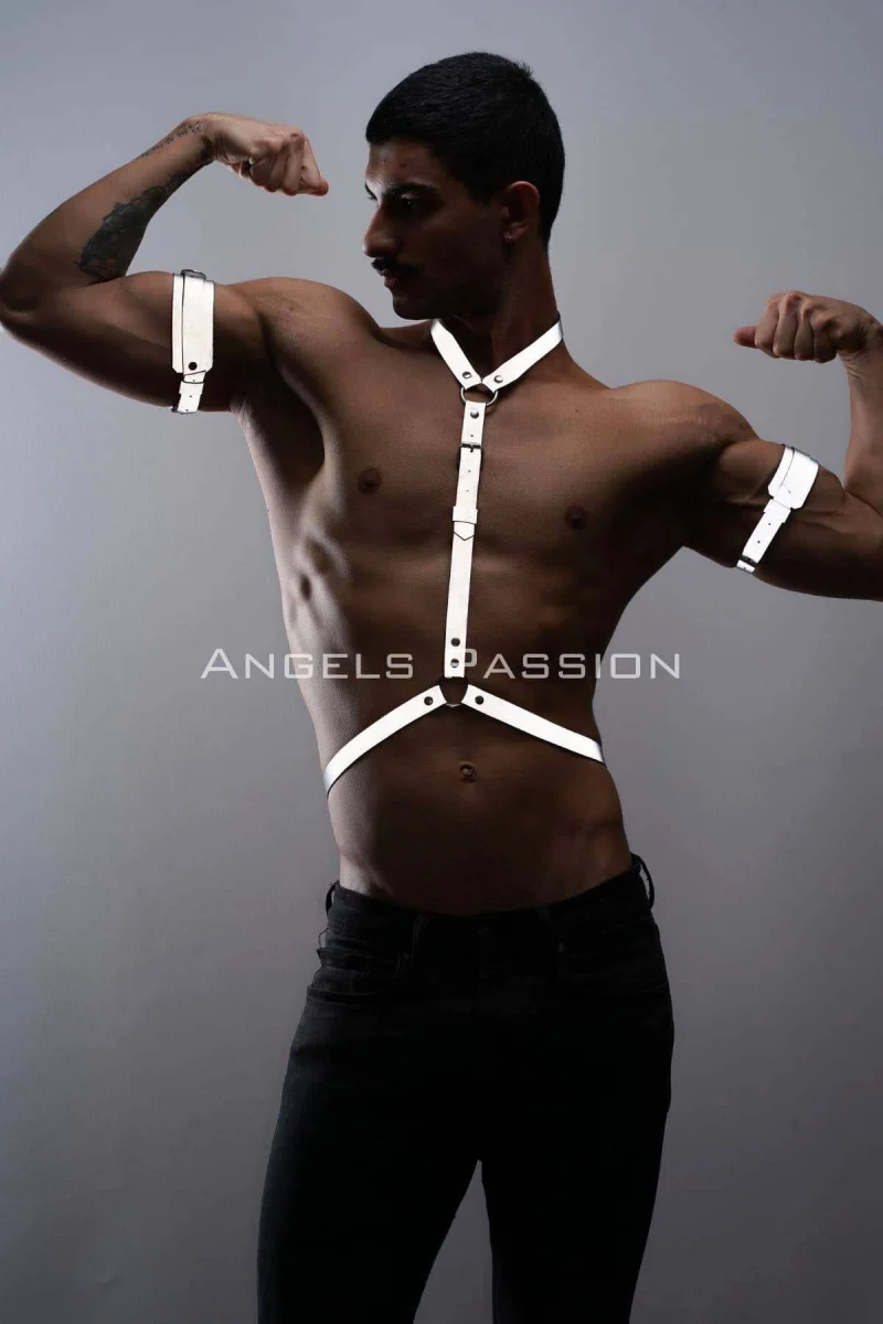 Reflektörlü Karanlıkta Yansıyan (reflektörlü) Erkek  Göğüs Ve Pazu Harness Takım - Brfm15